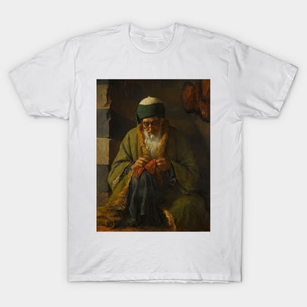 Man Sewing by Henriette Browne T-Shirt by Classic Art Stall